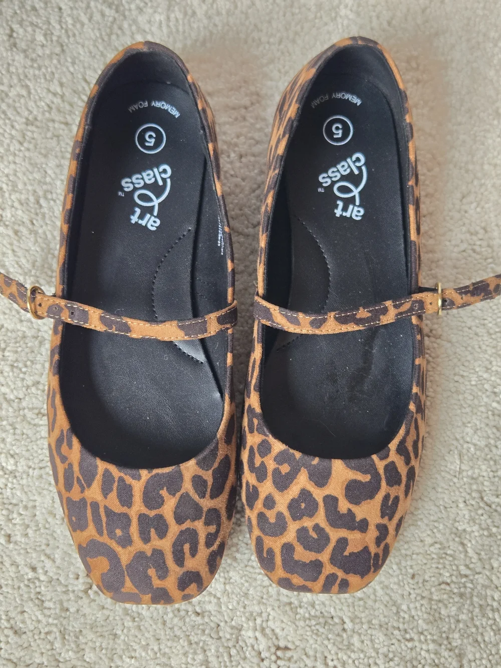 Art Class leopard print Mary Jane Flats